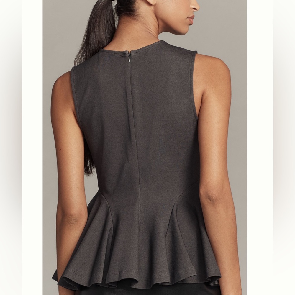 🖤 NWT Maeve Night Watch Black Floral Peplum Tank Top Size S Anthropologie - Picture 4 of 15